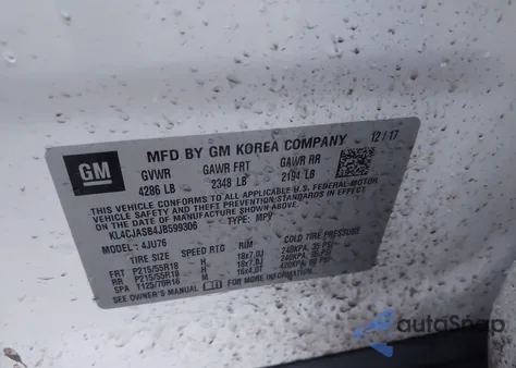 2018 Buick Encore Preferred z USA, uszkodzony, nr VIN KL4CJASB4JB599306